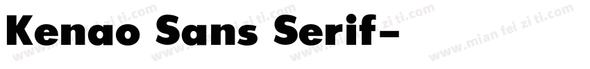 Kenao Sans Serif字体转换